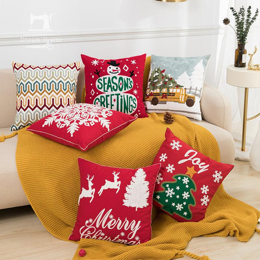 Christmas Embroidered Pillowcase