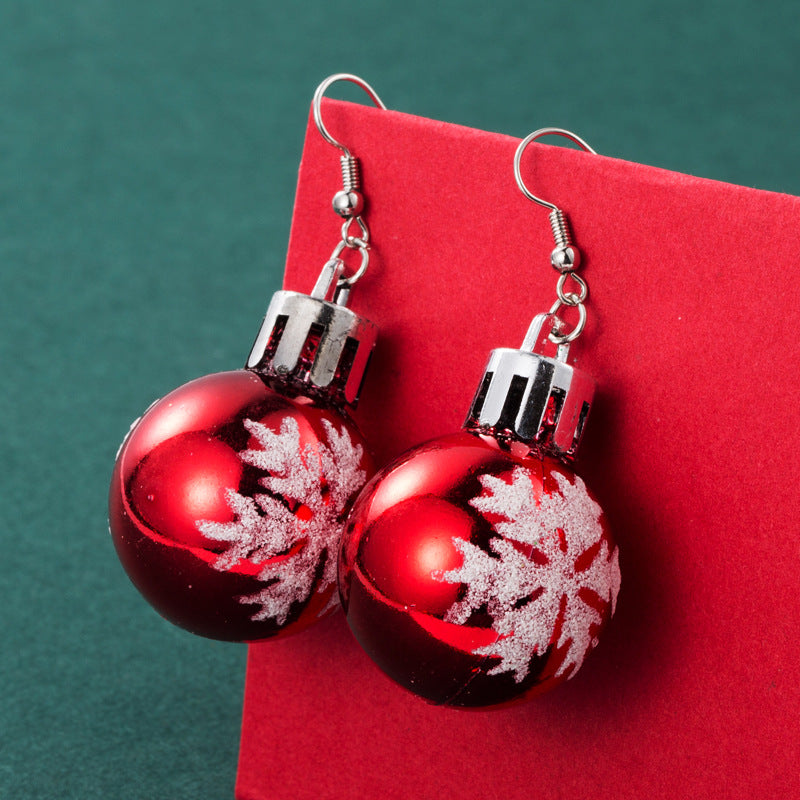 Cute Christmas Theme Asymmetry Earrings