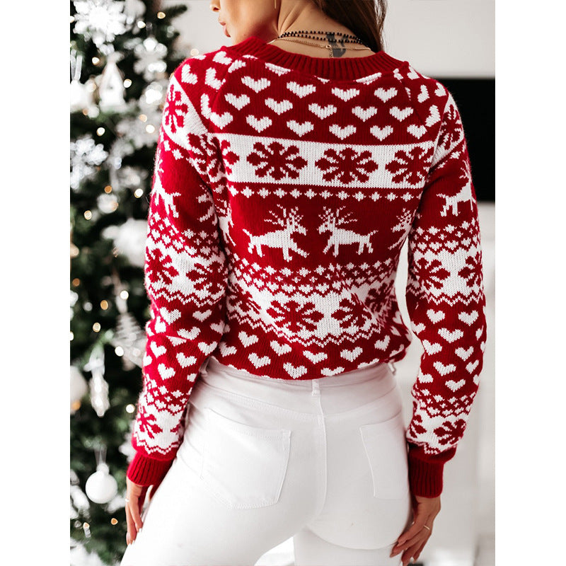Christmas Elk Knitted Sweater