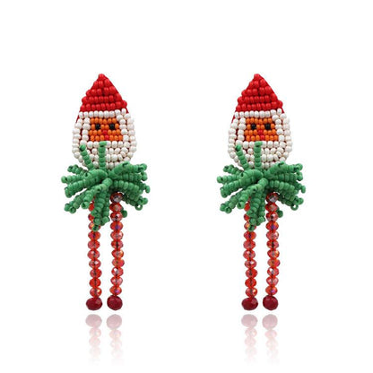 Christmas Series Beads Earrings 4 Pair