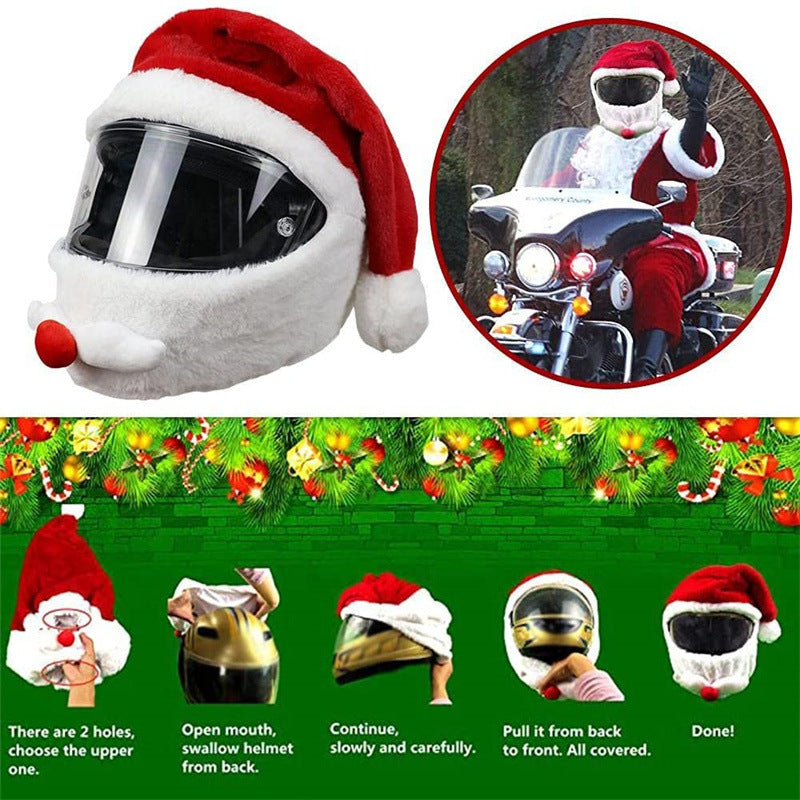 Motorcycle Helmet Christmas Hat
