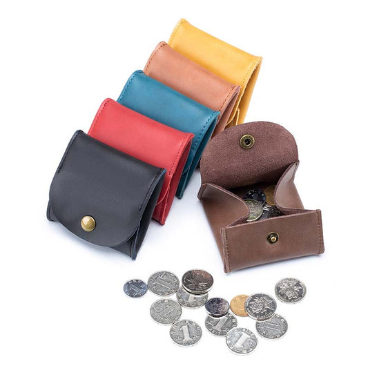 Leather Coin Pouch Mini Change Holder