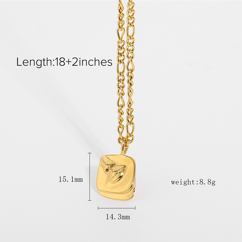 18K Gold Plated Abstract Art Necklace