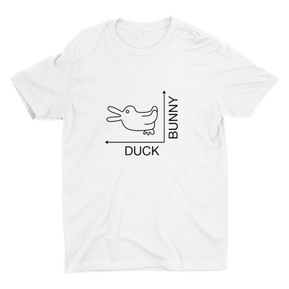 DUCK? or BUNNY? Printed Cotton Tee