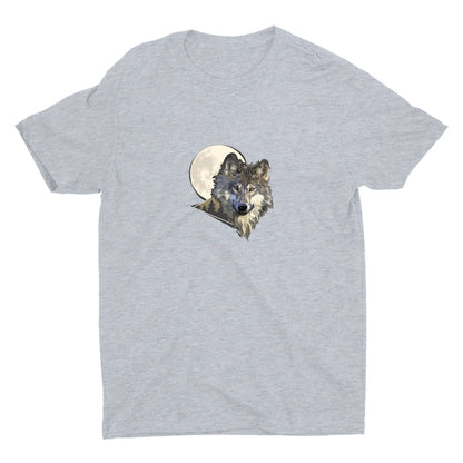 Grey Wolf Hunting In The Night Cotton Tee