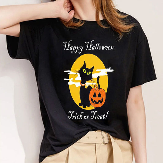 Happy Halloween Black T-Shirt J