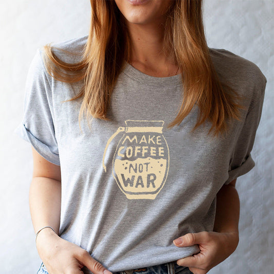 Make Coffee Not War Cotton Tee