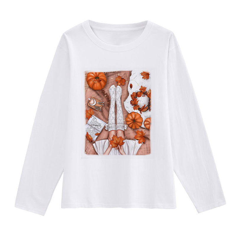 I Love Autumn White T-Shirt J
