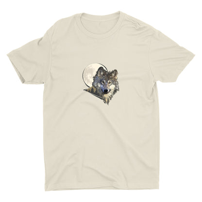 Grey Wolf Hunting In The Night Cotton Tee