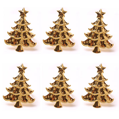 Christmas Tree Napkin Rings (Set of 6)