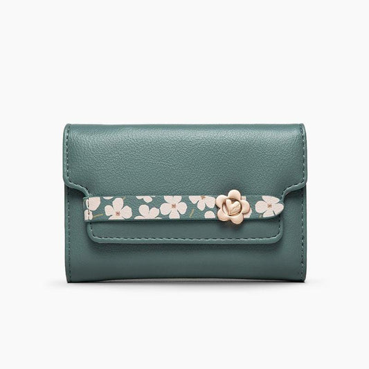 Mid-length Camellia Multifunctional Wallet