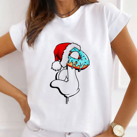 2021 Fashion Christmas White Shirt For Ladies Z