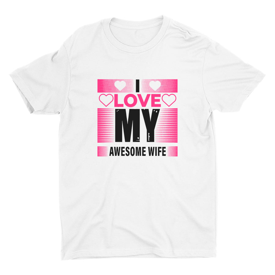 I Love My Awesome Wife Cotton Tee