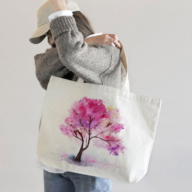 CHERRY TREE CANVAS BAG