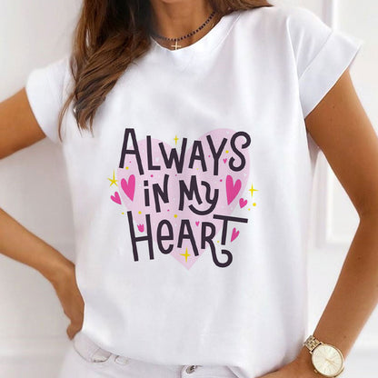 Style F:My Heart  Female White T-Shirt