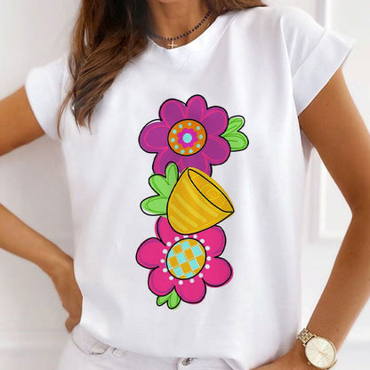 Style G :   Sunflower Femal White T-Shirt