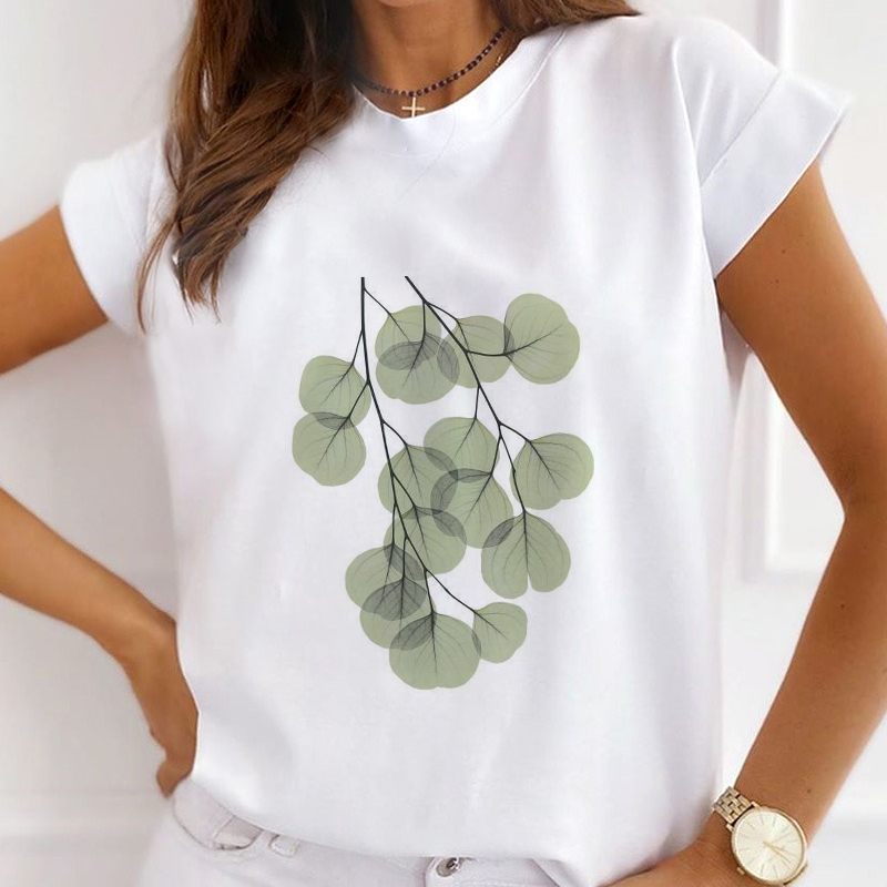 Green Plant Woman T-shirt A