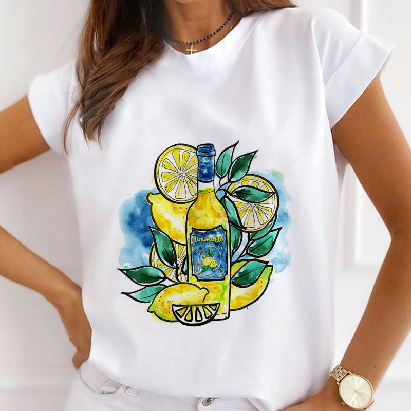 Style I£º Celebrate With Champagne Women White T-Shirt