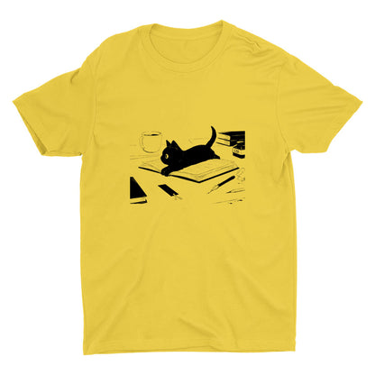 A Reading Cat Cotton Tee