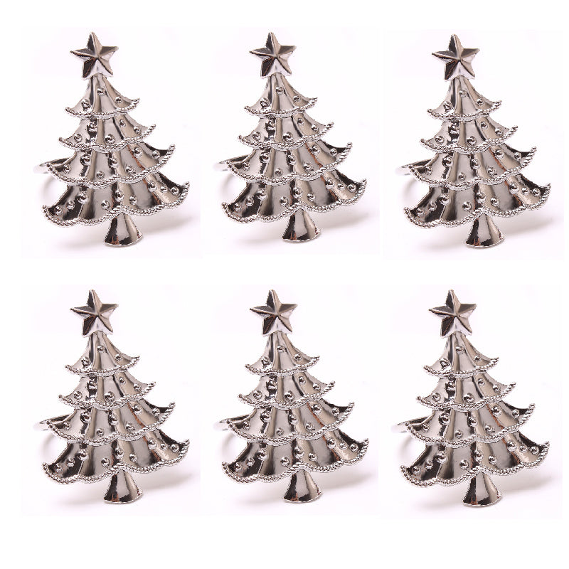 Christmas Tree Napkin Rings (Set of 6)