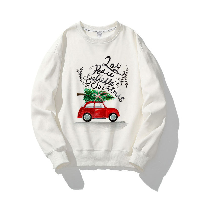 Merry Christmas O-Neck White Sweater M