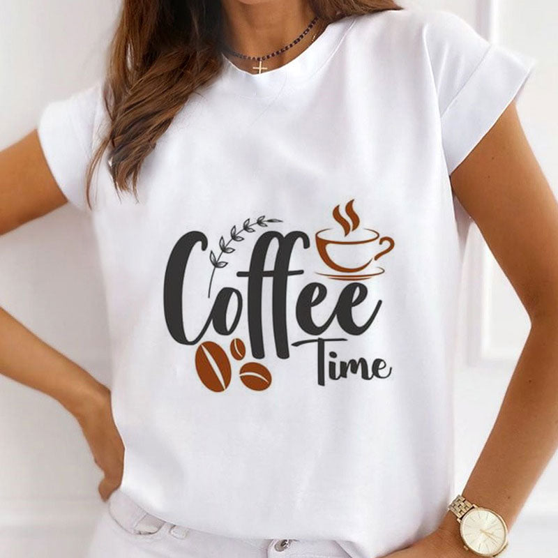 Style B :    Coffee Time Women White T-Shirt