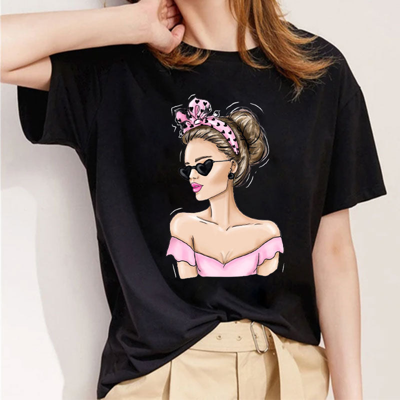 Style A： Love Yourself Ladies Black T-shirt