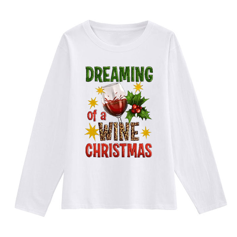 Merry Christmas Women White T-Shirt D