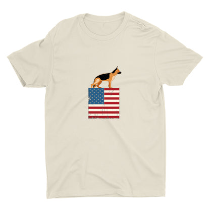 Patriotic German Shepherd Cotton Tee