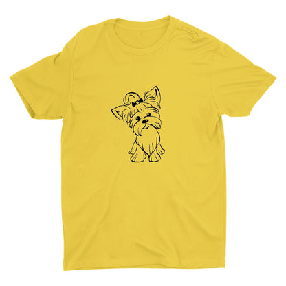Yorkshire Terrier Pup Doggy  Cotton Tee