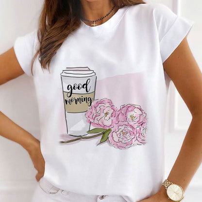 I Love Coffee Women White T-Shirt C