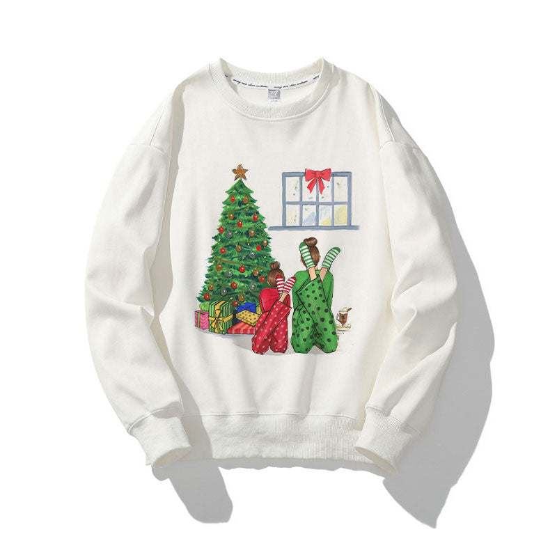 Merry Christmas O-Neck White Sweater M