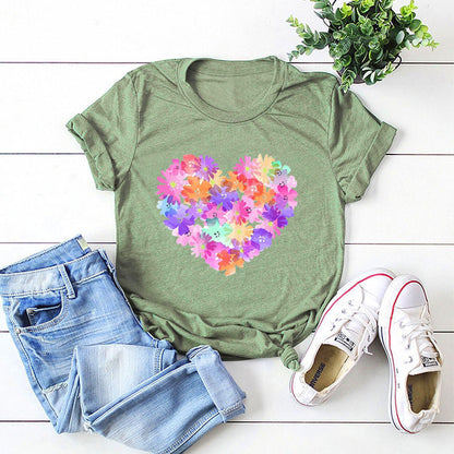 Fashion Multicolor Print T-Shirt O