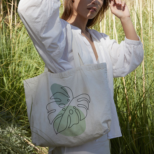 MINIMALISM LEAVES CANVAS BAG