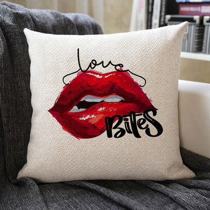 Sexy Lips Linen Pillowcase