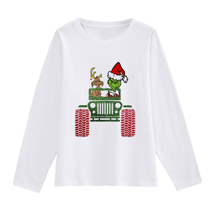 HAPPY Christmas Women White T-Shirt J