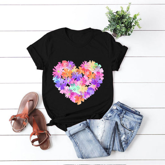 Fashion Multicolor Print T-Shirt O