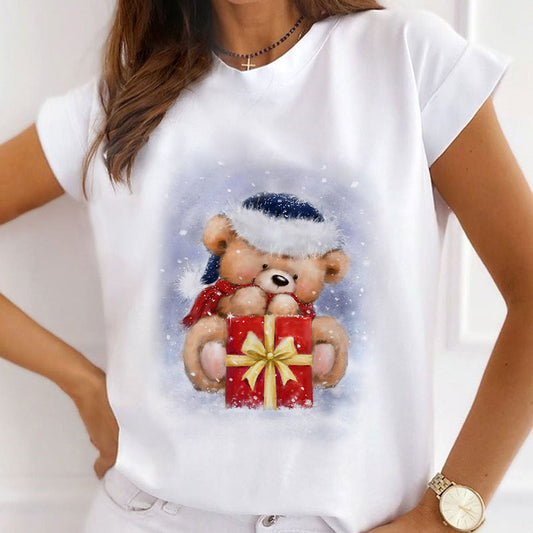 HAPPY NEW YEAR Christmas White T-Shirt K