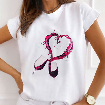 Style A£º Cheers Women White T-Shirt