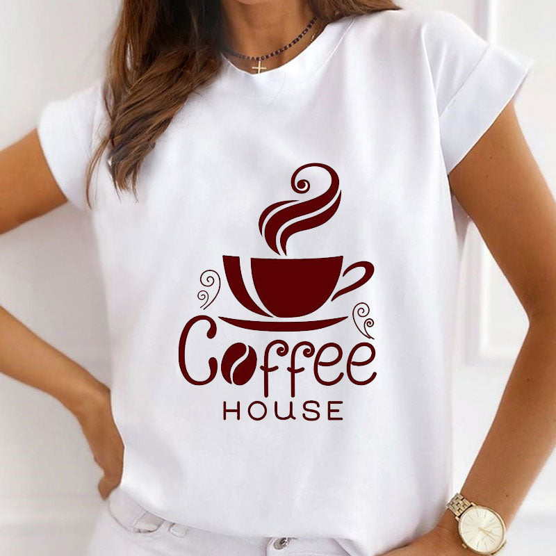 Style C :    Coffee Time Women White T-Shirt