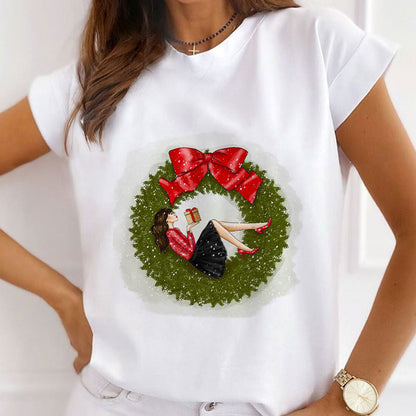 HAPPY NEW 2021 Christmas Women White T-Shirt