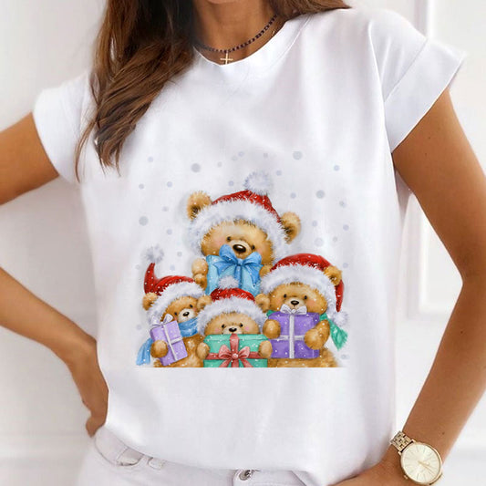 HAPPY NEW YEAR Christmas White T-Shirt L