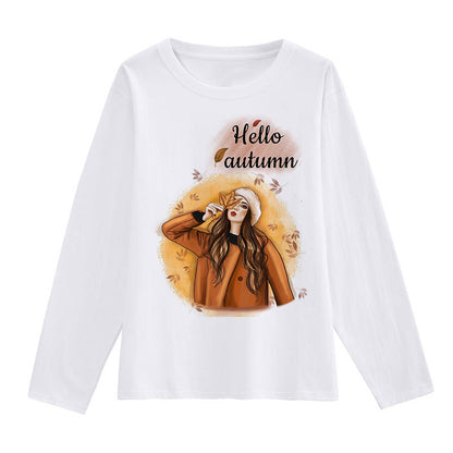 I Love Autumn White T-Shirt S