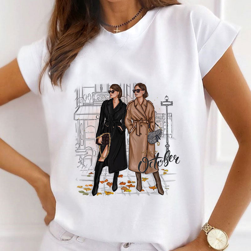 I Love Autumn White T-Shirt D