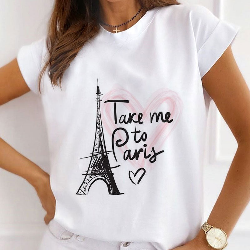 Style S£º Fashion Capital Paris Women White T-shirt