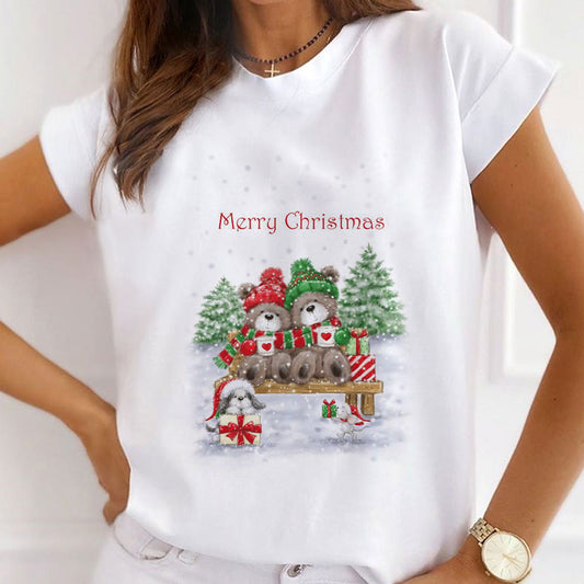 HAPPY NEW YEAR 2021 Christmas White T-Shirt K