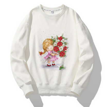 Jolly Christmas O-Neck White Sweater A