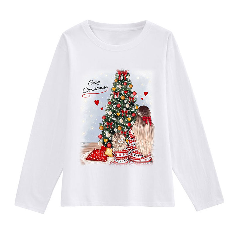 Merry Christmas Women White T-Shirt F