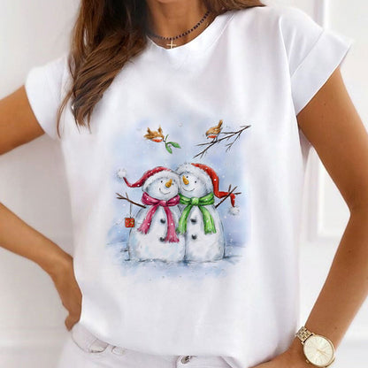 HAPPY NEW YEAR Christmas White T-Shirt N