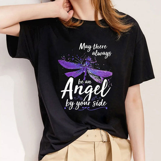 Pretty Dragonfly Women Black T-Shirt D